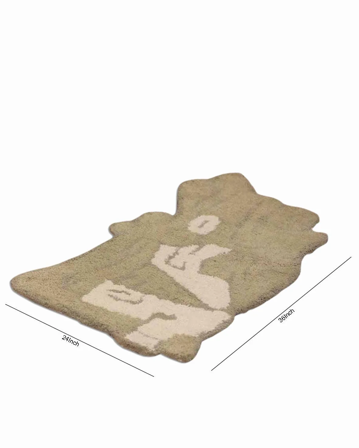 Symbolic Tufted Design Polyester Rug | 3x2 ft