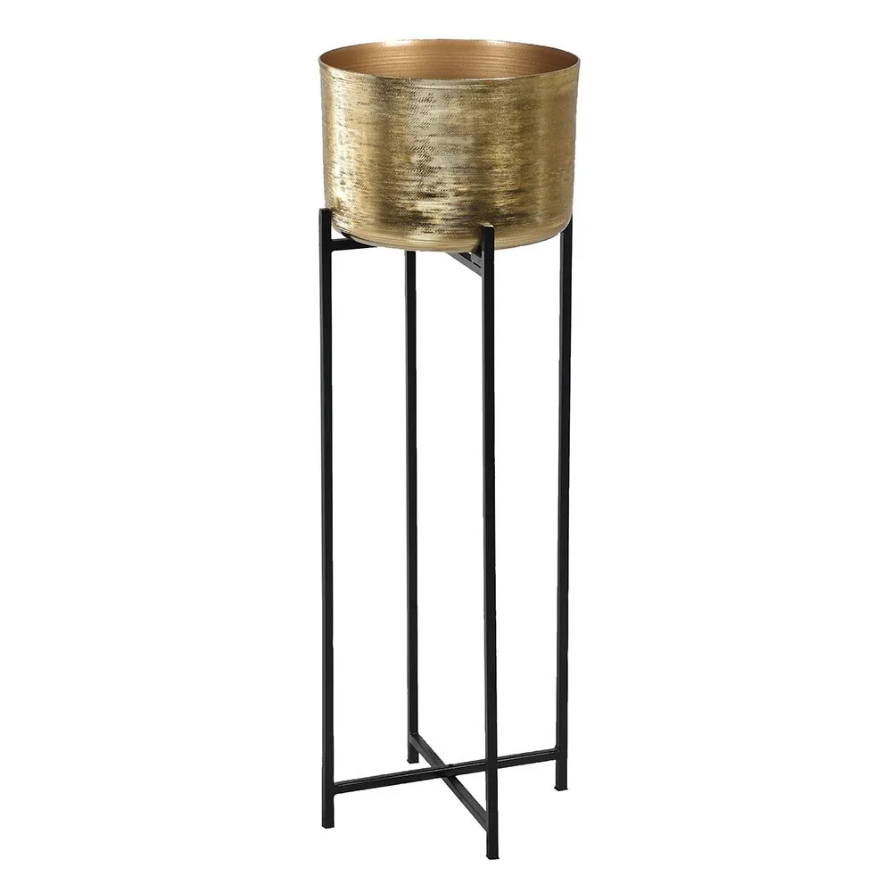 Tall Gold Metal Plant Stand