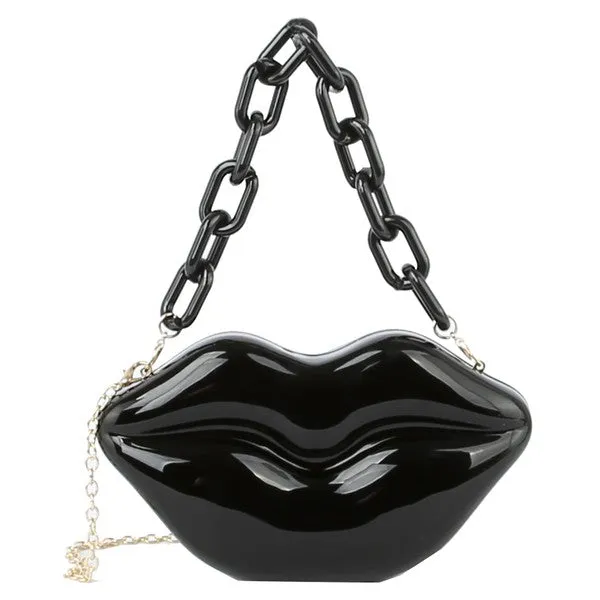 TEEK - Hard Case Lips Clutch Bag