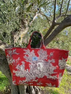 Tote Bag Pastorale red