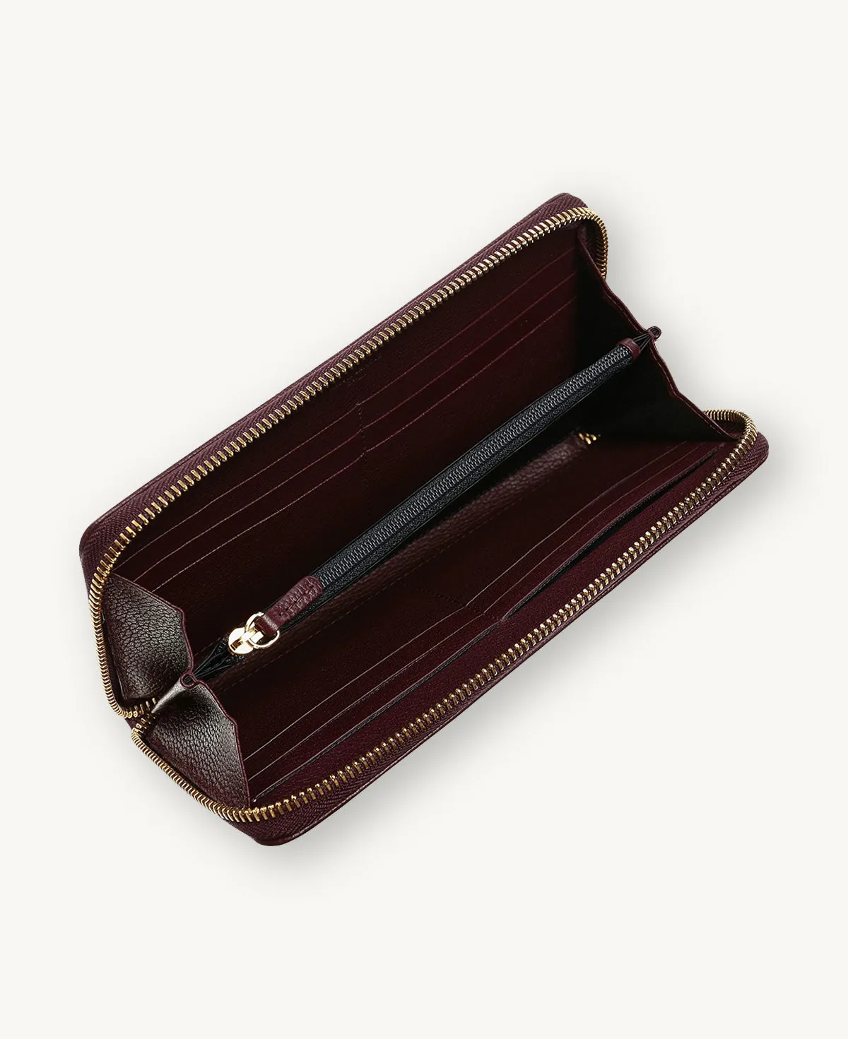 TRAVEL WALLET BURGUNDY