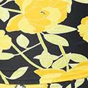 Unique Vintage Plus Size Yellow Poppy Print Monroe Halter Swim Top