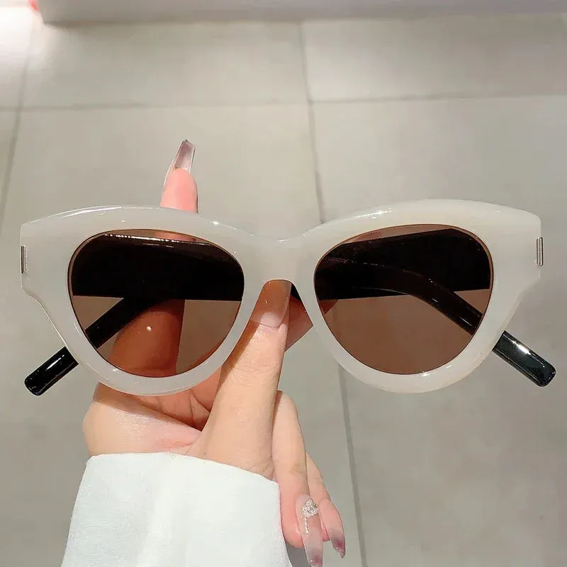VAIGE Retro Multi-Colored Cat Eye Sunglasses - UV400 Jelly Frame Eyewear