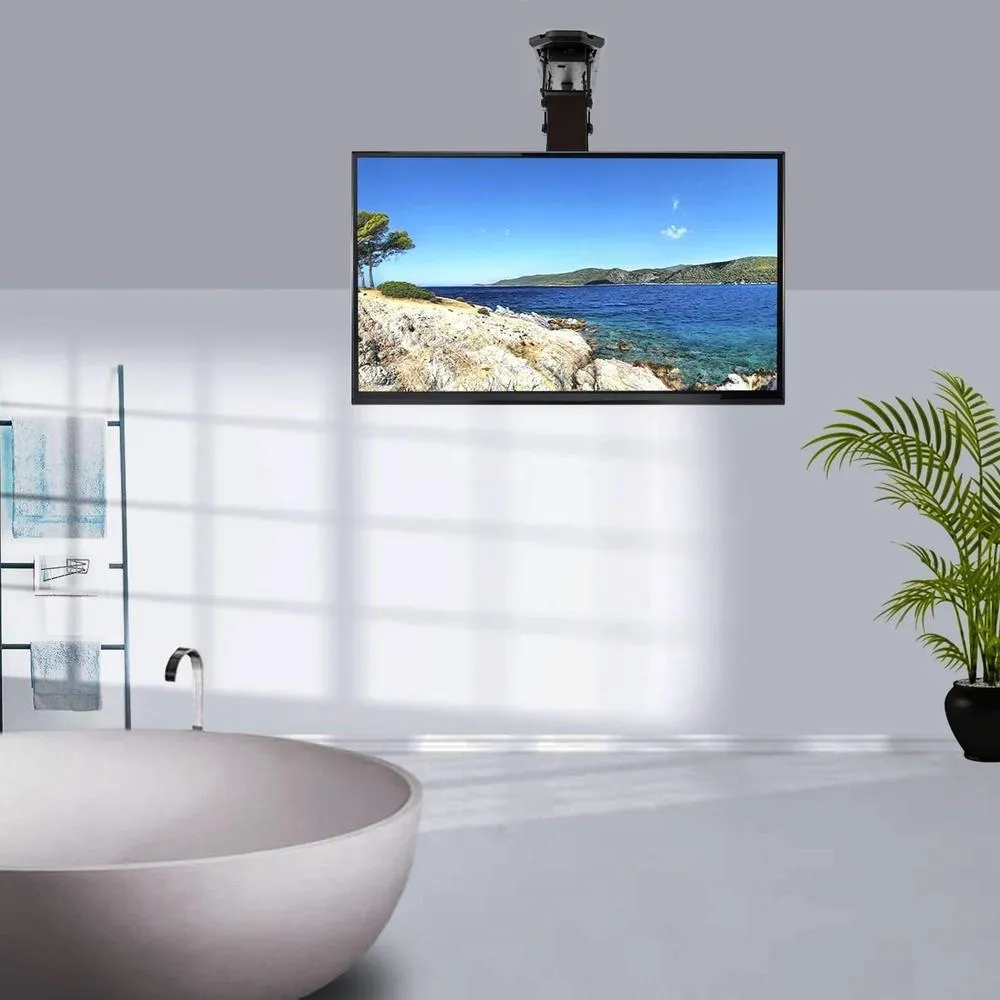 VIVO Electric Flip-Down 23"-55" TV Ceiling Mount w/ Remote Control, Black or White