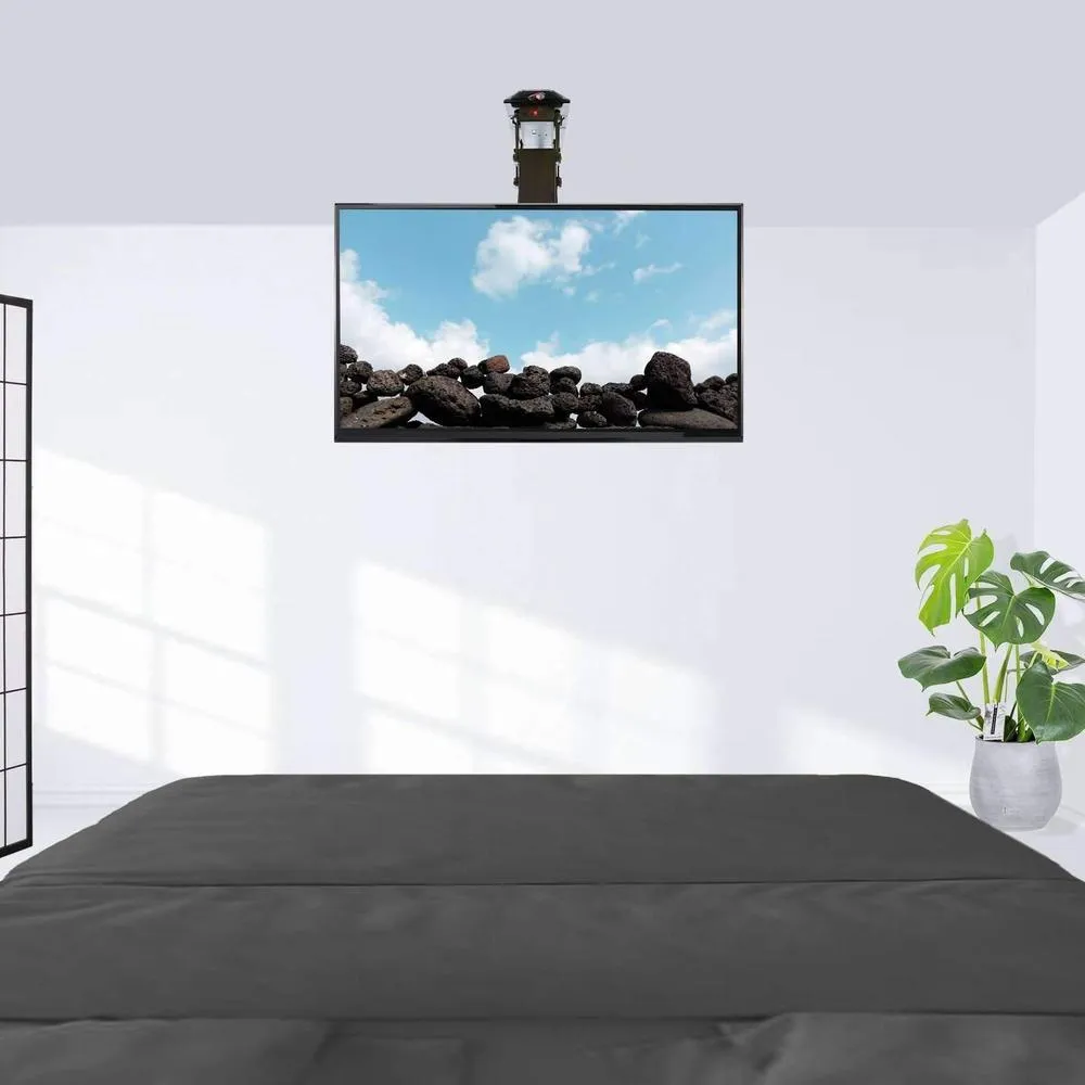 VIVO Electric Flip-Down 23"-55" TV Ceiling Mount w/ Remote Control, Black or White