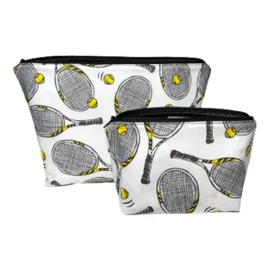 White Tennis Makeup Bags for Women