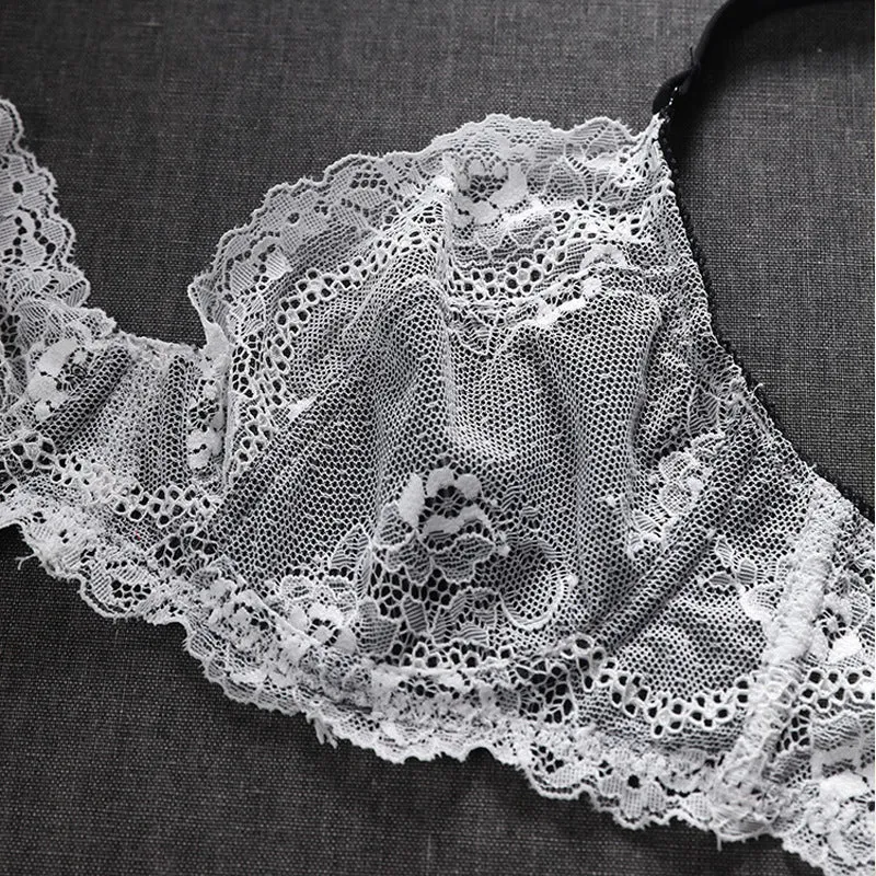 Women French black underwear set lace color matching women's bra underwire bra sexy pure desire bra set