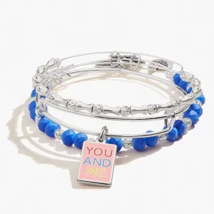 'You & Me' Charm Bangles, Set of 3 'You & Me' Charm Bangles, Set of 3