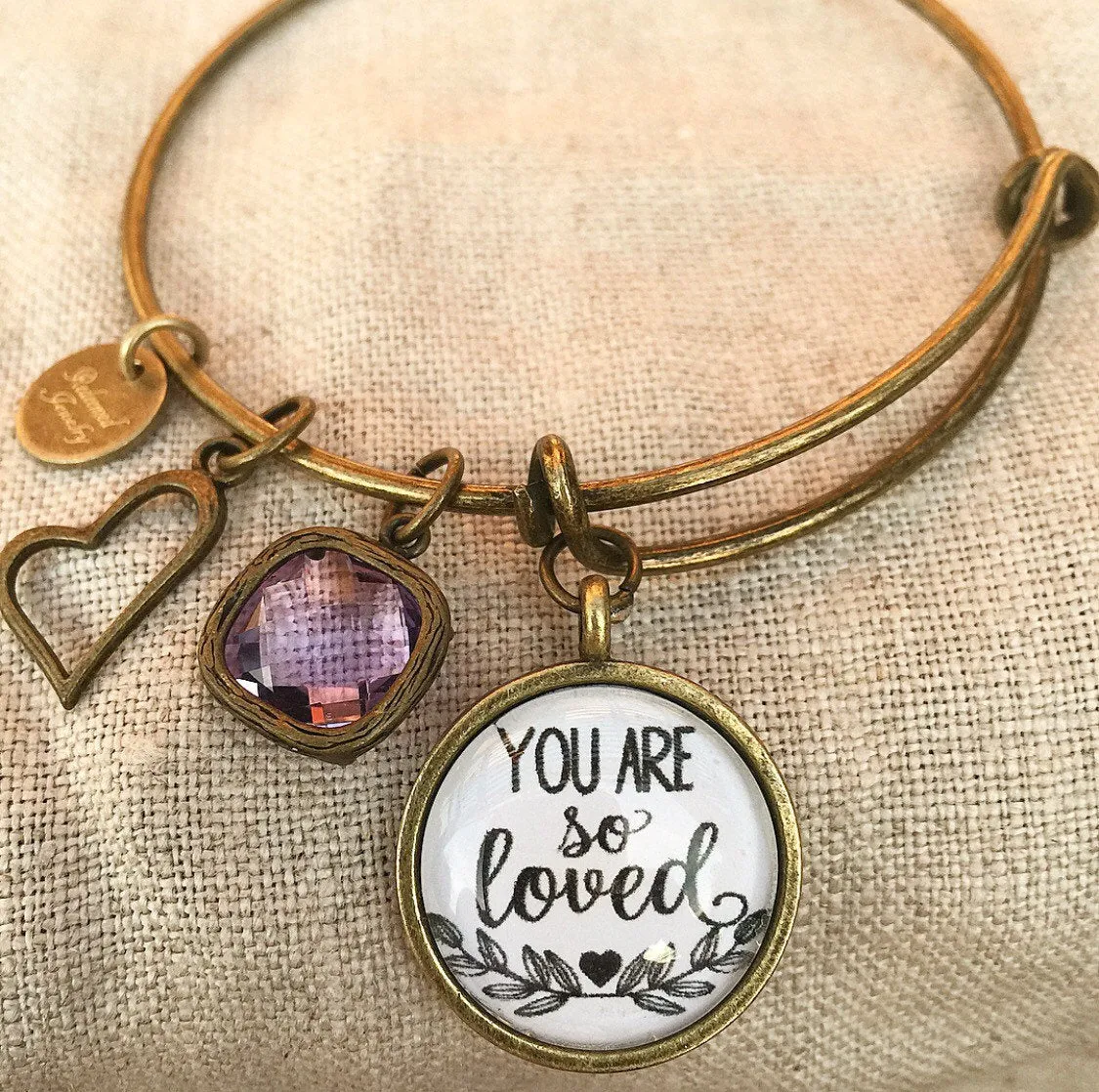 You are So Loved Bangle Bracelet
